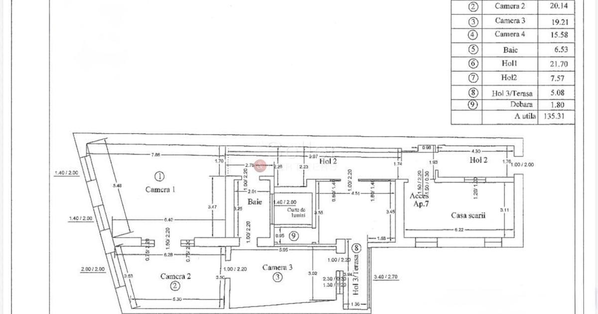 Apartament semidecomandat cu 4 camere în zona Centrul Istoric, Brașov
