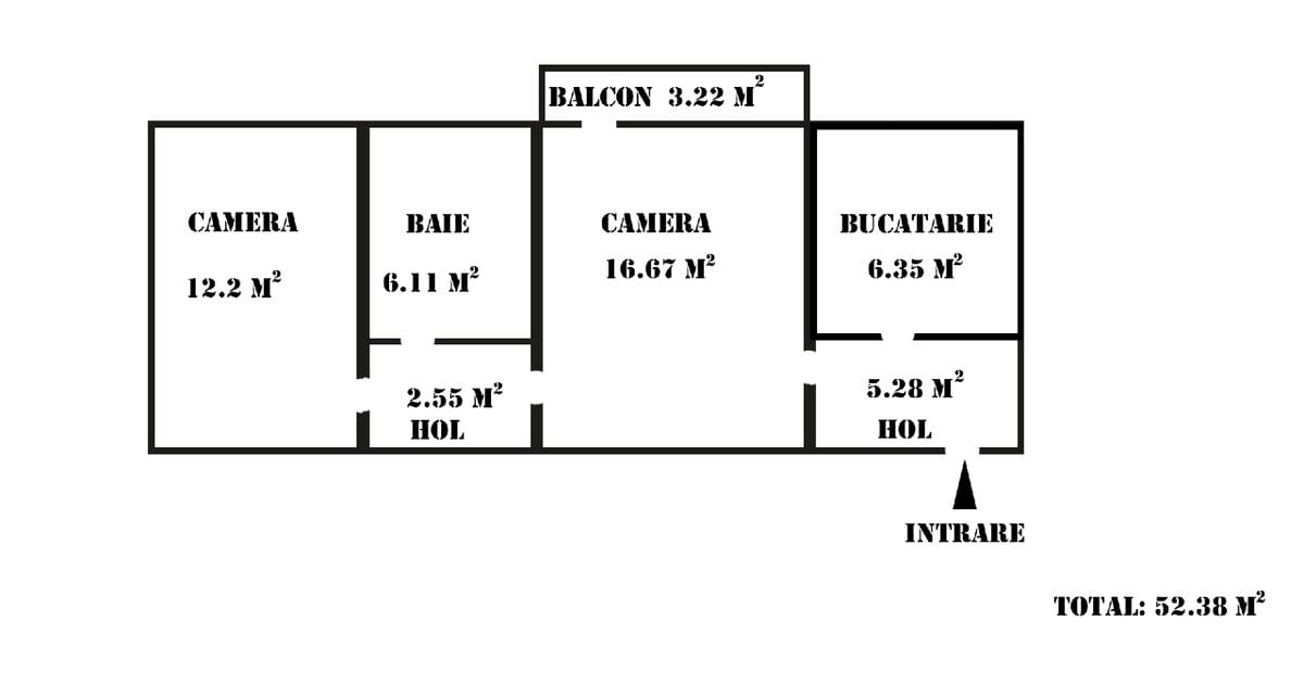 Apartament semidecomandat cu 2 camere în zona Cetate, Alba Iulia