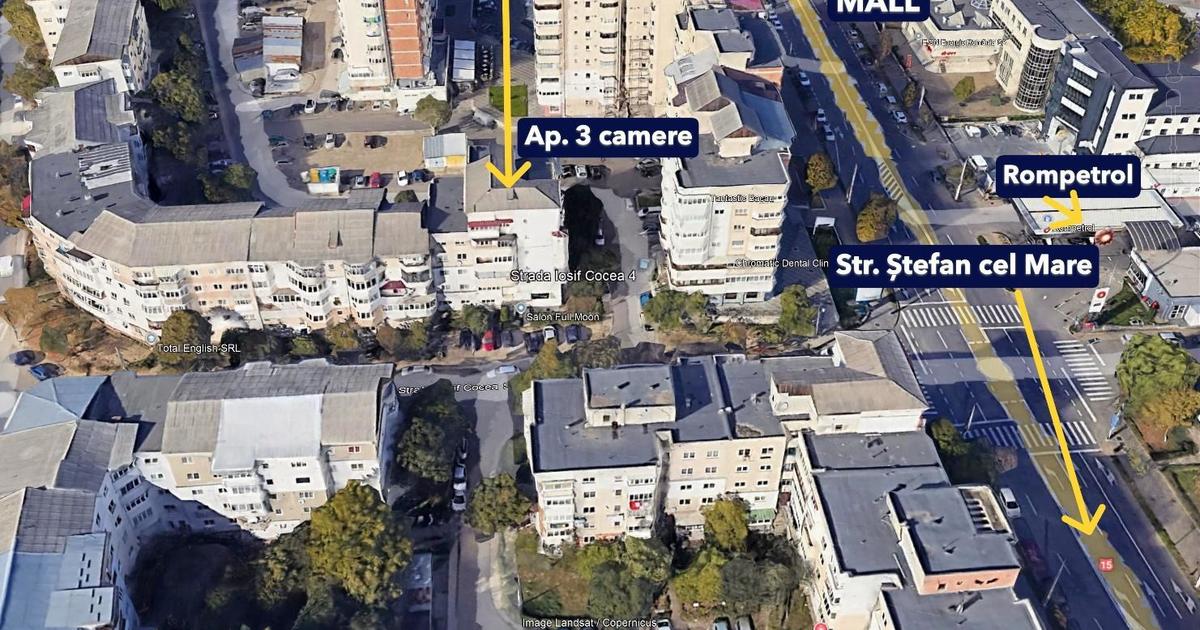 Apartament decomandat cu 3 camere în zona Ștefan cel Mare, Bacău