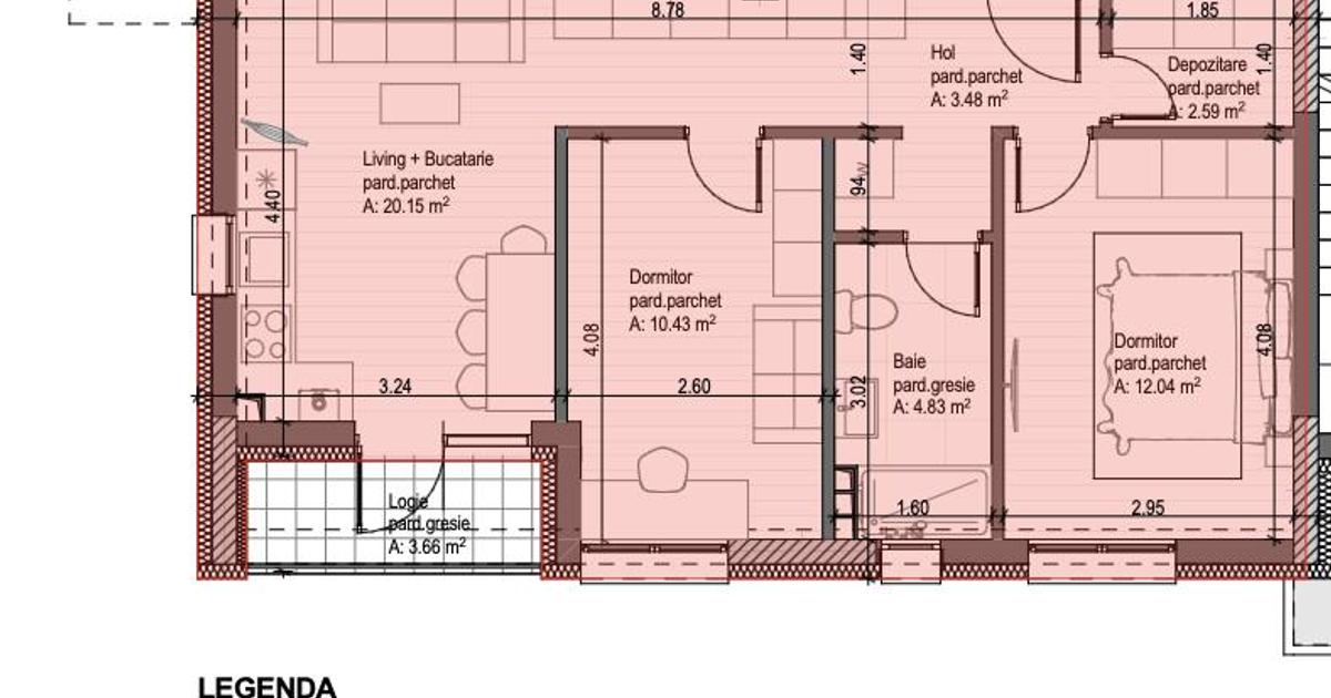 Apartament decomandat cu 3 camere în zona Central, Baia Mare