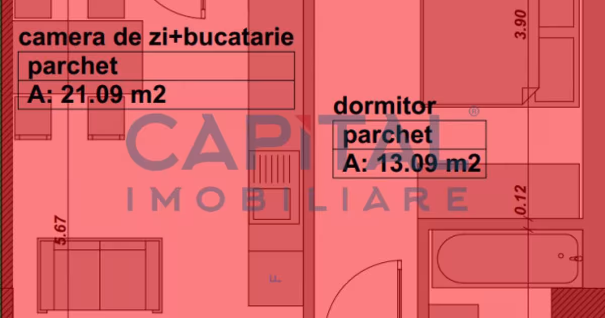 Apartament decomandat cu 2 camere în zona Vasile Alecsandri, Baia Mare