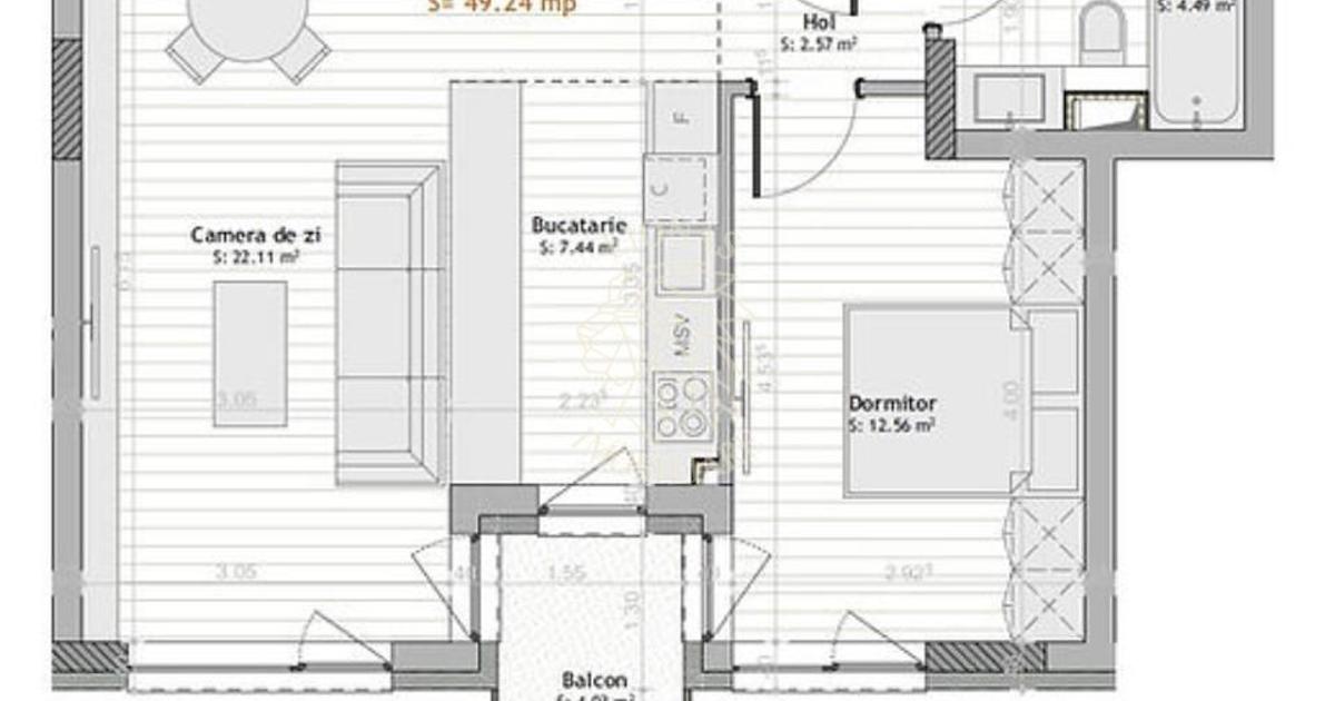 Apartament decomandat cu 2 camere în zona Calea Moldovei, Bistrița