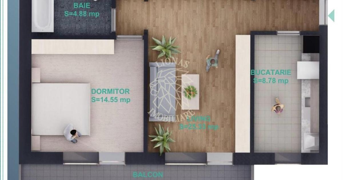 Apartament decomandat cu 2 camere în zona Nord, Bistrița