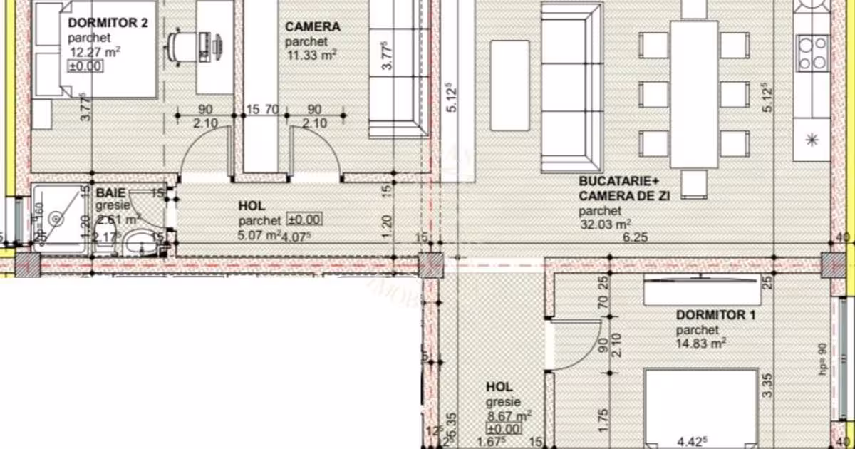 Apartament decomandat cu 4 camere în zona Sud, Bistrița