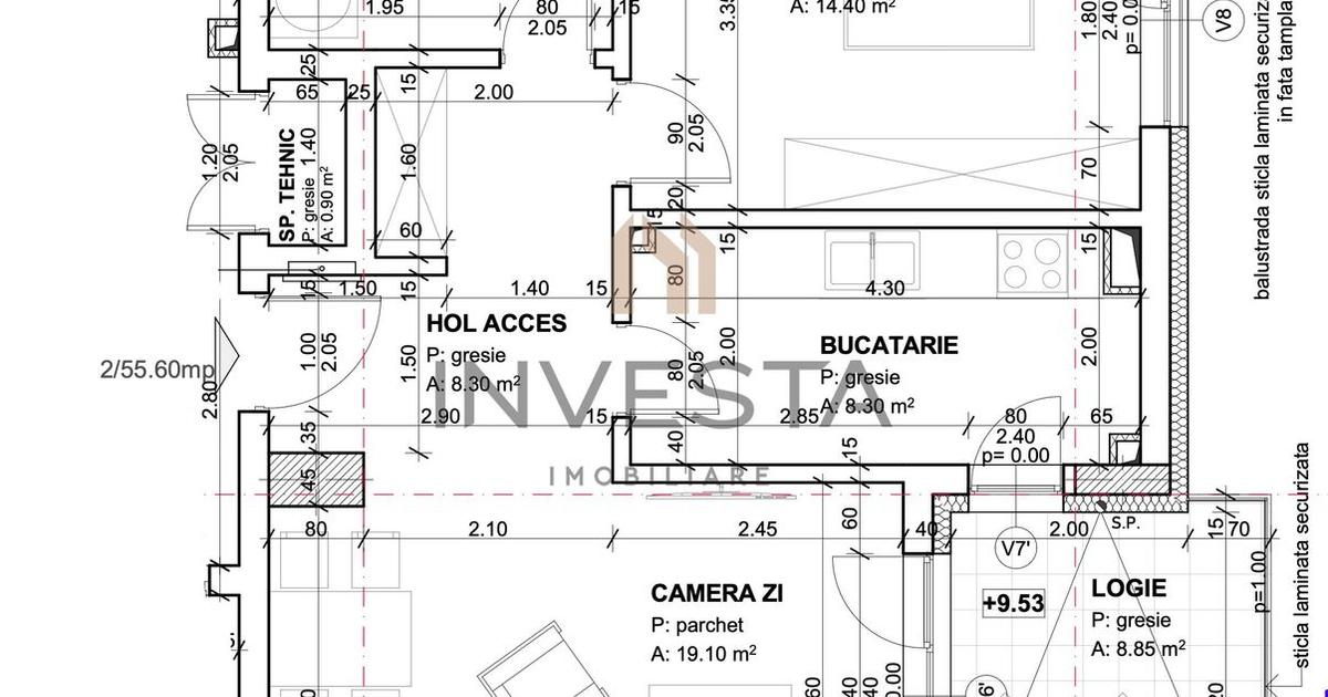 Apartament decomandat cu 2 camere în zona Andrei Mureșanu, Cluj-Napoca