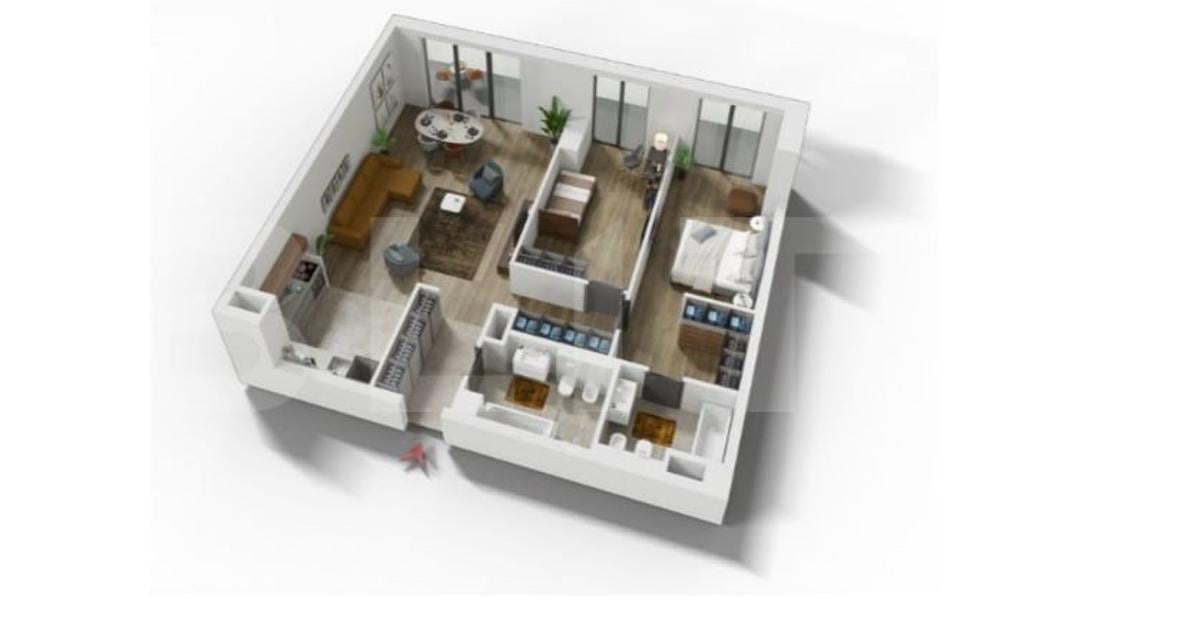 Apartament semidecomandat cu 3 camere în zona Central, Cluj-Napoca