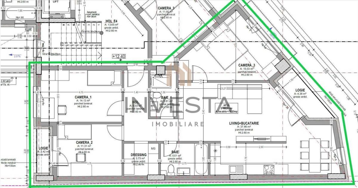 Apartament decomandat cu 4 camere în zona Central, Cluj-Napoca