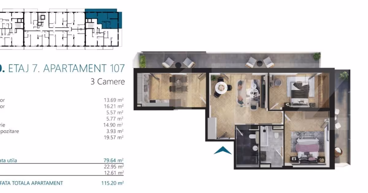 Apartament decomandat cu 4 camere în zona Iris, Cluj-Napoca