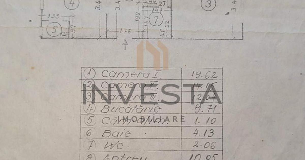 Apartament decomandat cu 3 camere în zona Mărăști, Cluj-Napoca
