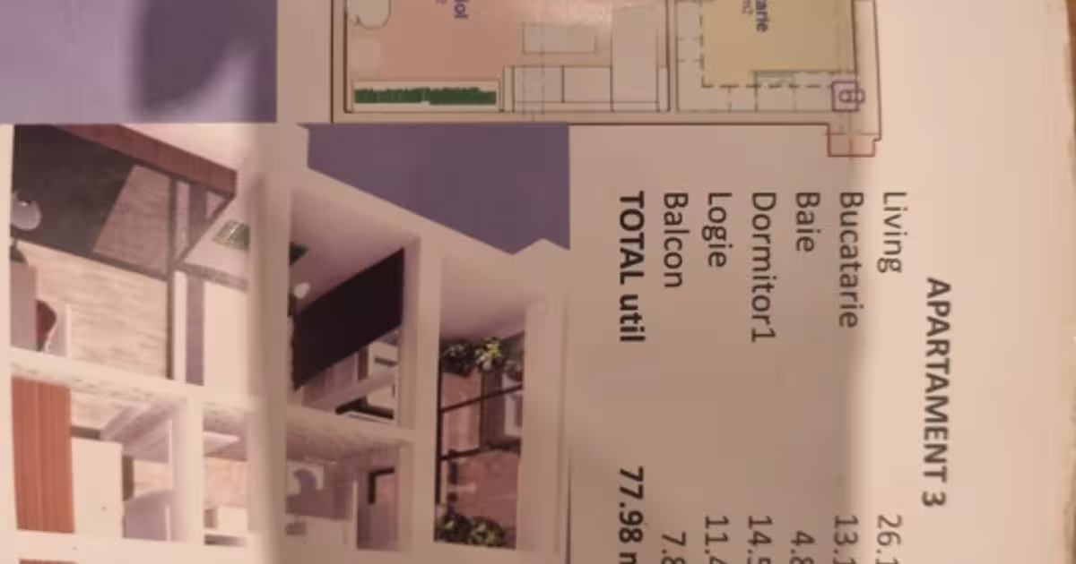 Apartament decomandat cu 3 camere în zona George Enescu, Craiova