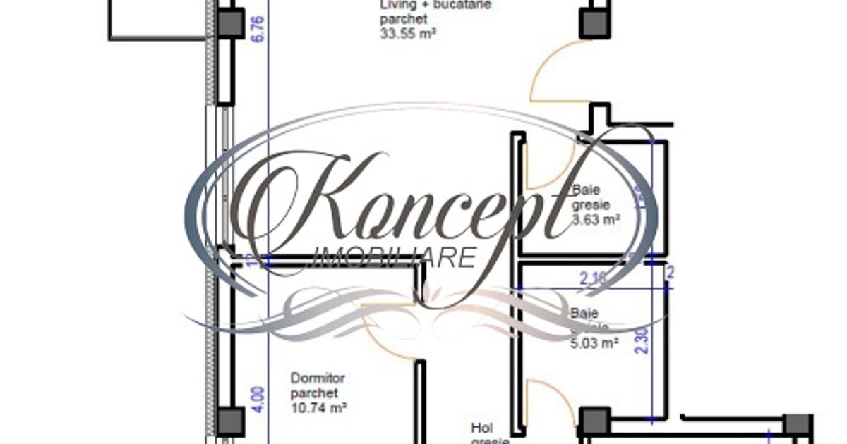 Apartament semidecomandat cu 4 camere în Florești