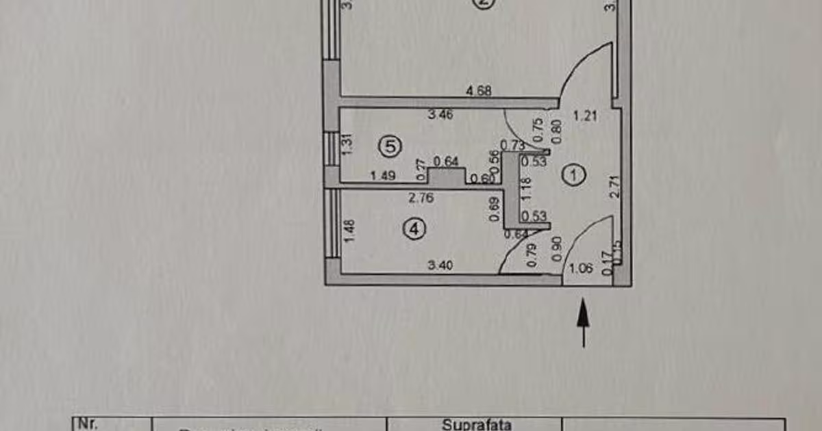 Apartament semidecomandat cu 2 camere în zona Central, Găești