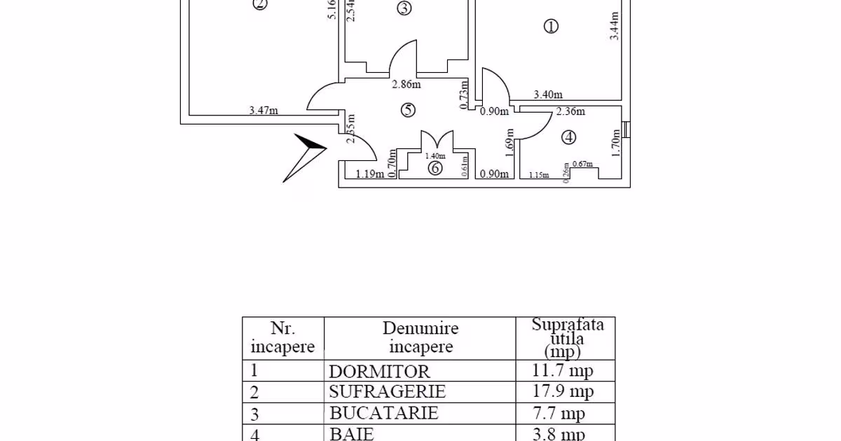 Apartament decomandat cu 2 camere în zona Siderurgiștilor, Galați
