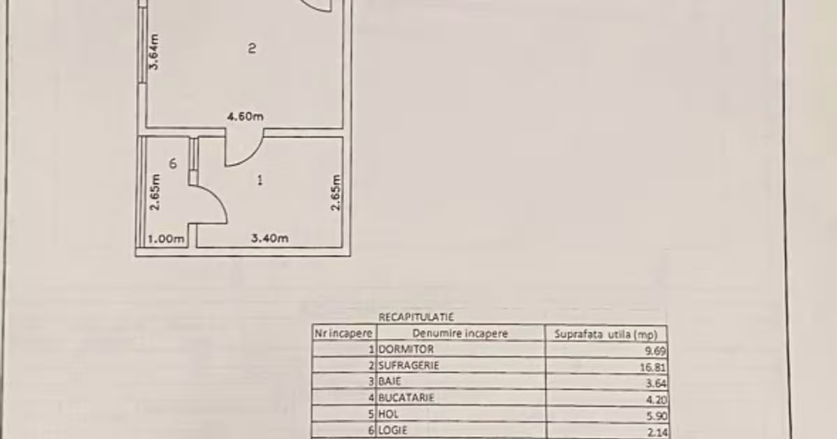 Apartament semidecomandat cu 2 camere în zona Tineretului, Giurgiu