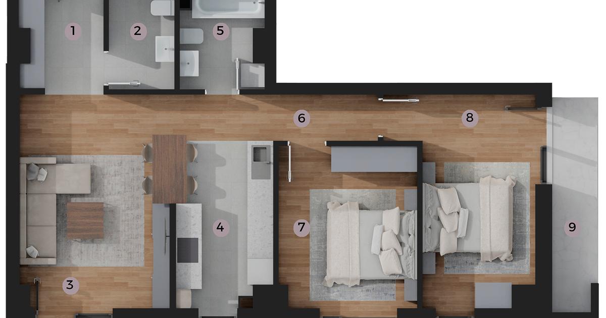 Apartament semidecomandat cu 3 camere în zona Aeroport, Iași