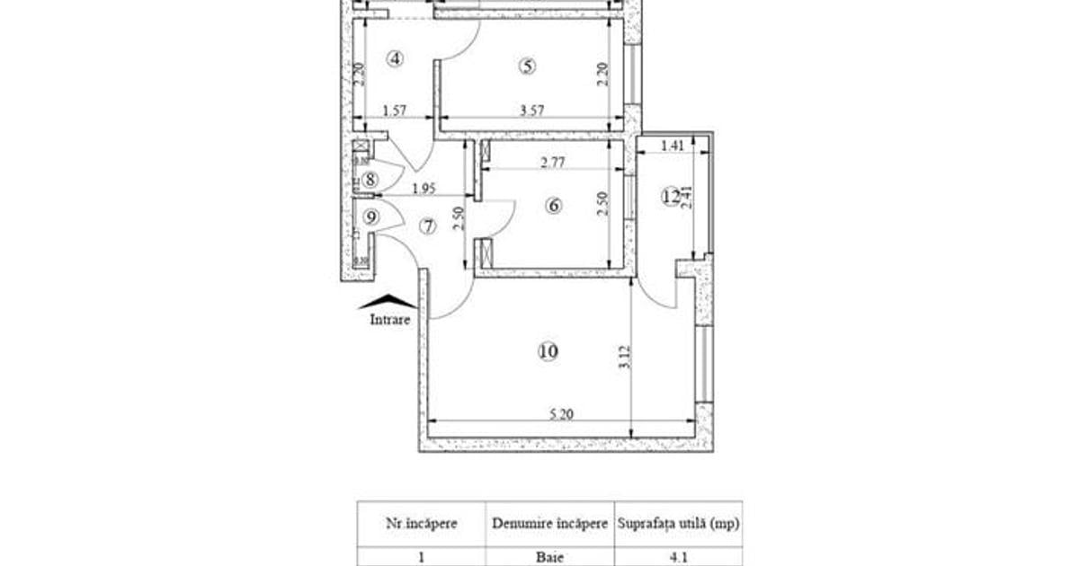 Apartament decomandat cu 3 camere în zona Alexandru cel Bun, Iași