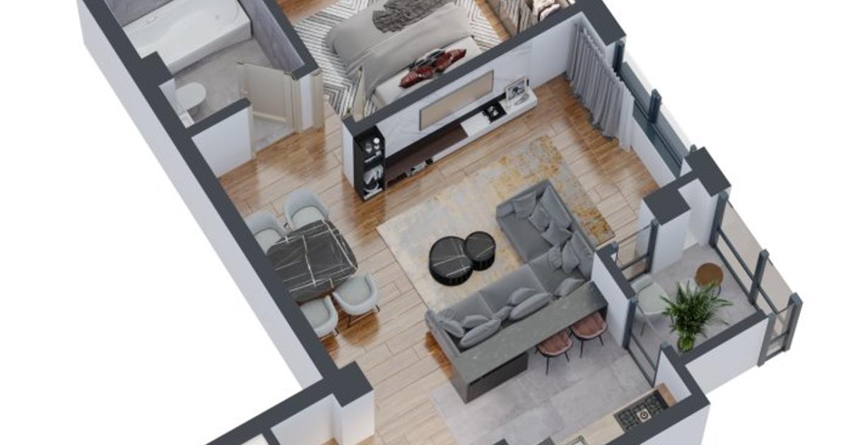 Apartament 60 mp cu 2 camere în zona Dacia, Iași