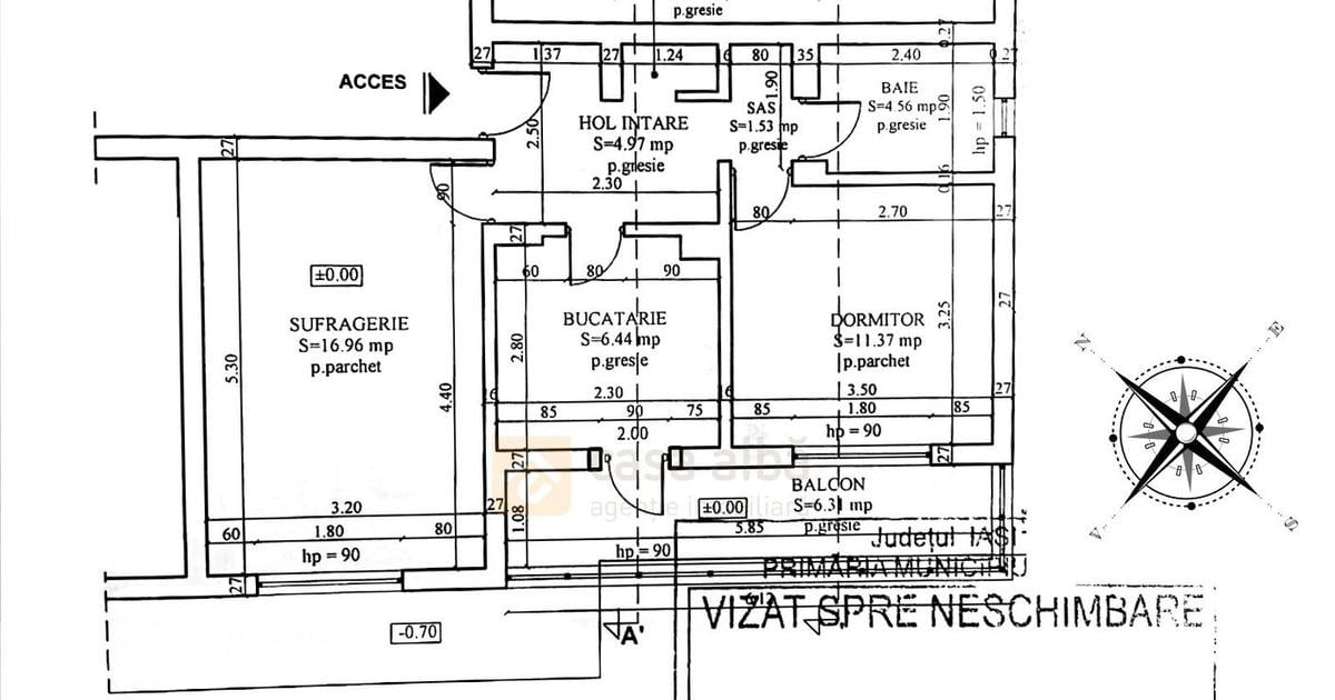 Apartament decomandat cu 3 camere în zona Nicolina, Iași
