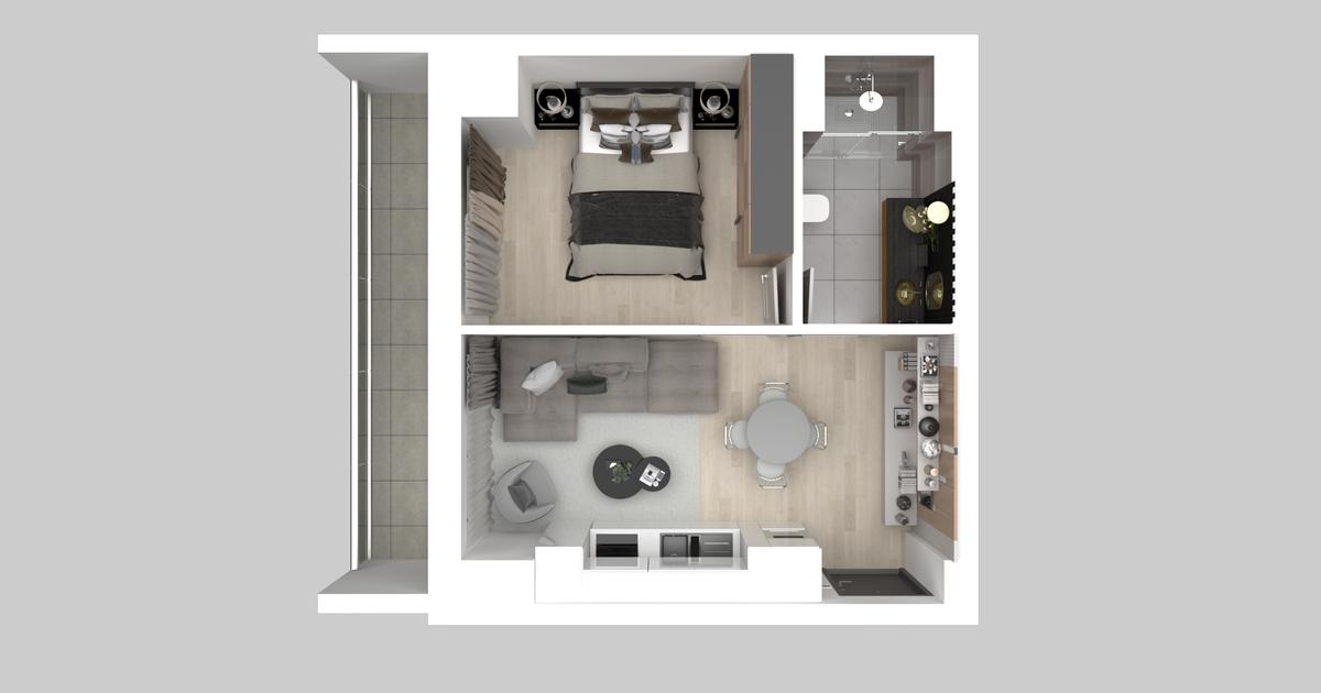 Apartament decomandat cu 2 camere în Mamaia
