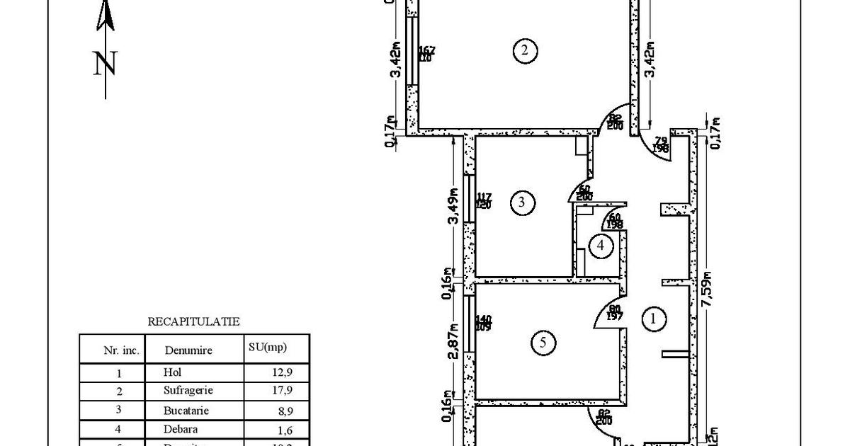 Apartament decomandat cu 3 camere în zona Central, Oltenița