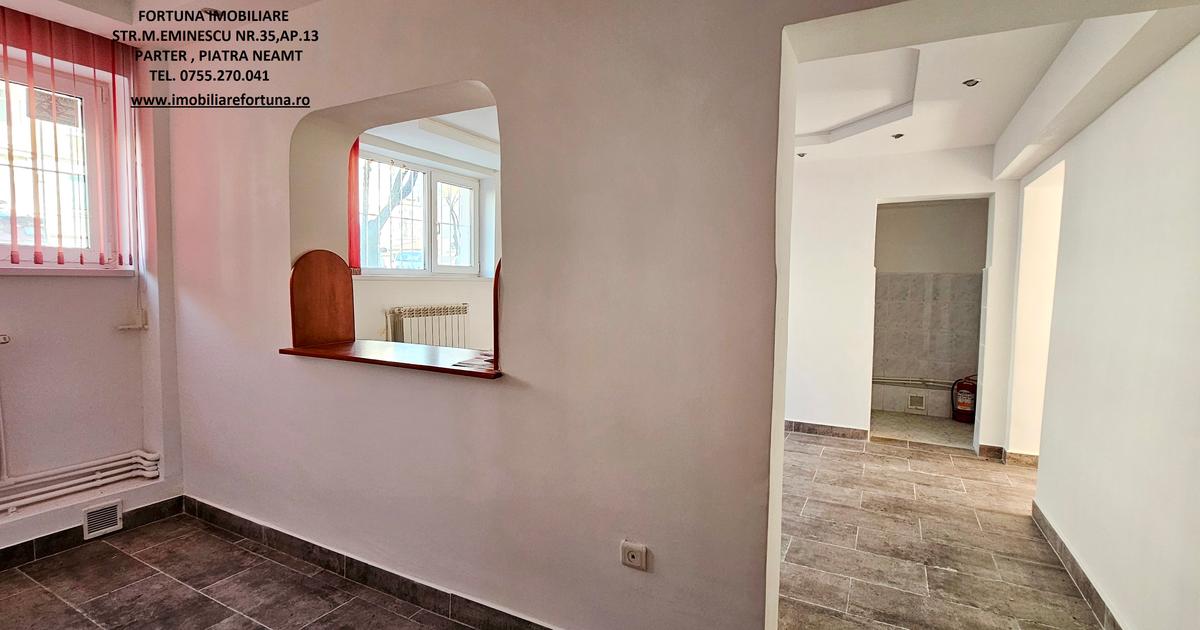 Apartament semidecomandat cu 2 camere în zona Central, Piatra-Neamț
