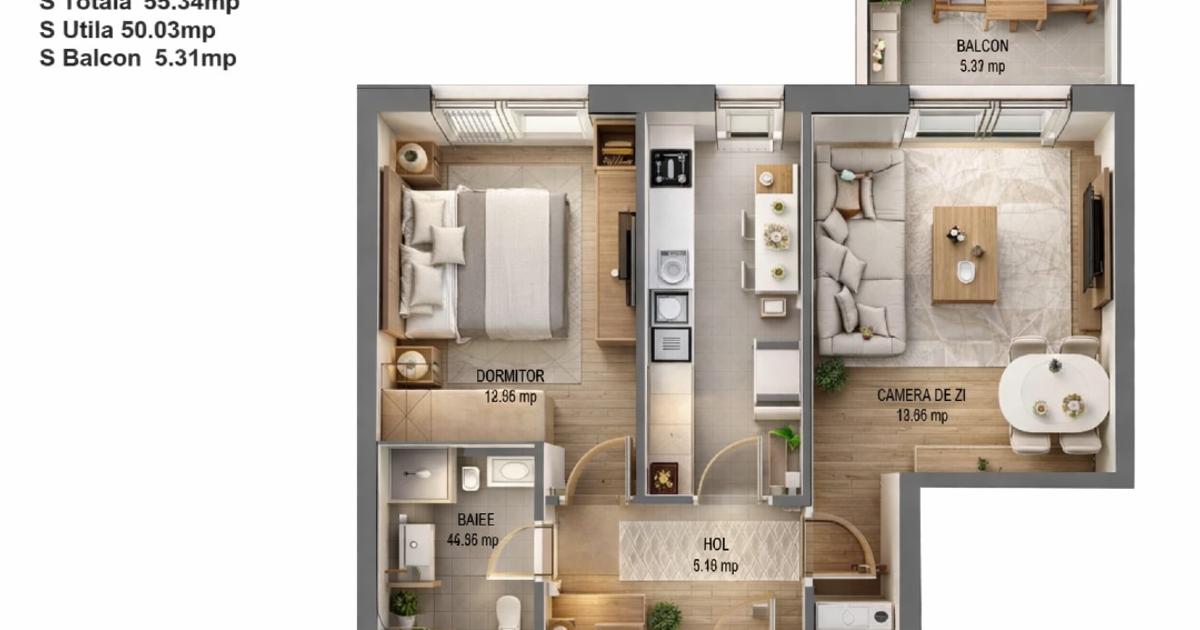 Apartament decomandat cu 2 camere în zona Aviației, Sector 1