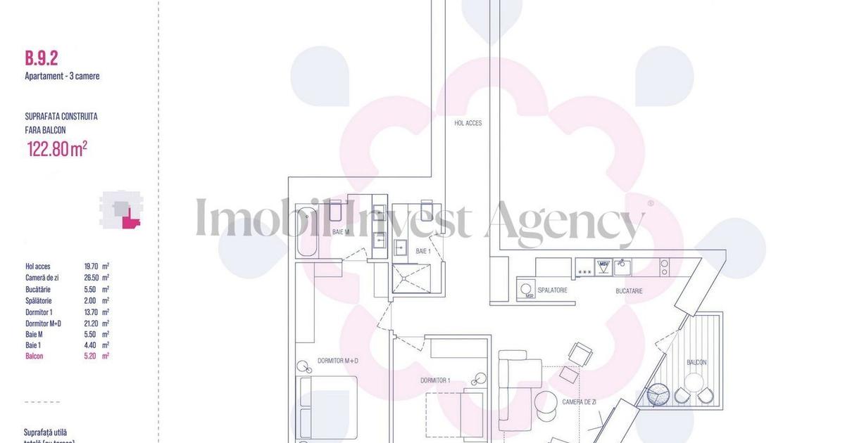 Apartament semidecomandat cu 3 camere în zona Floreasca, Sector 1