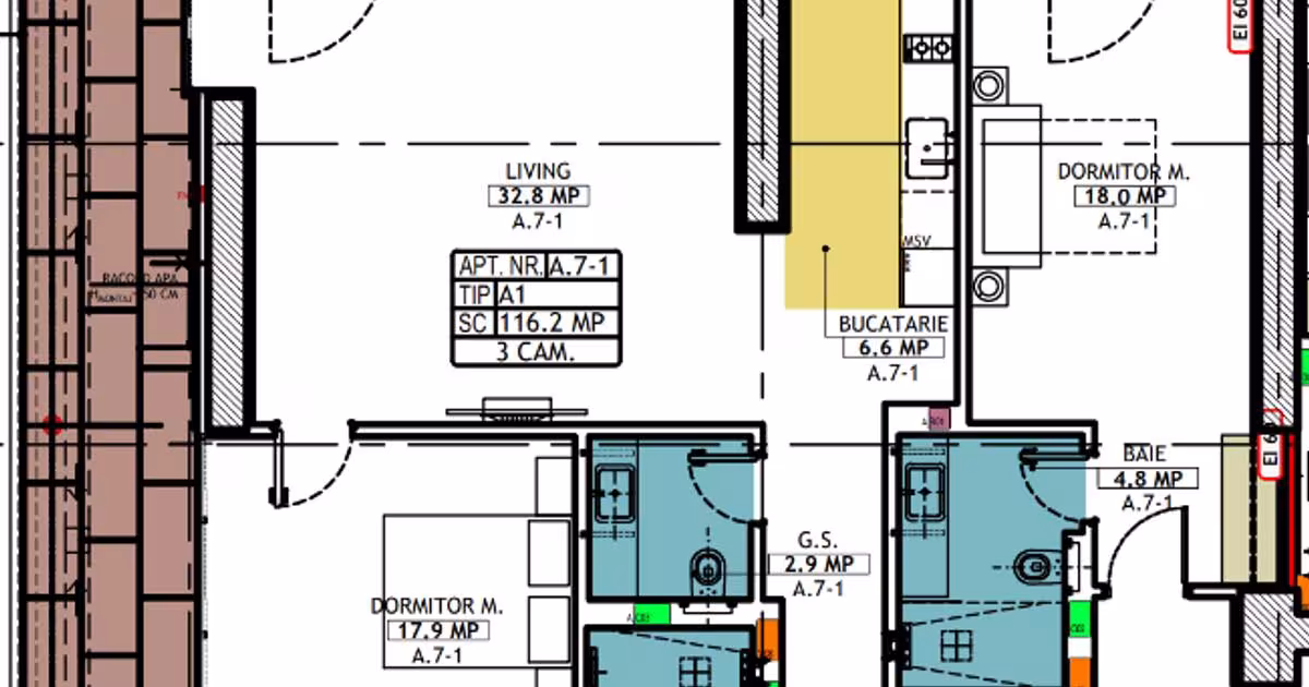 Apartament semidecomandat cu 3 camere în zona Herăstrău, Sector 1