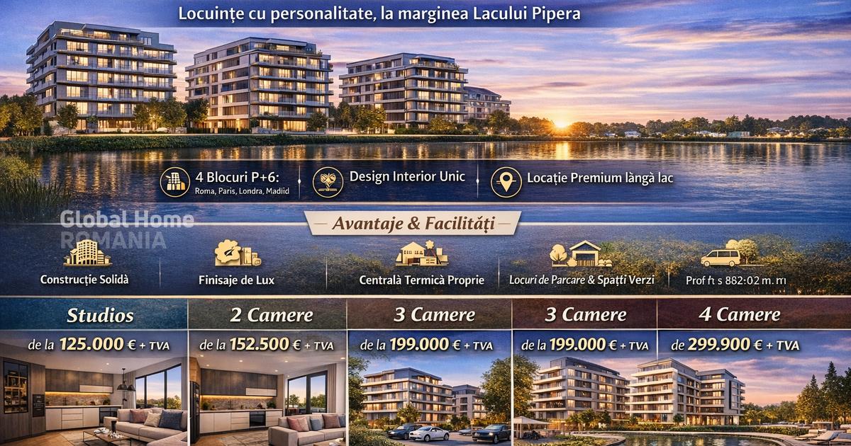 Apartament semidecomandat cu 2 camere în zona Pipera, Sector 1