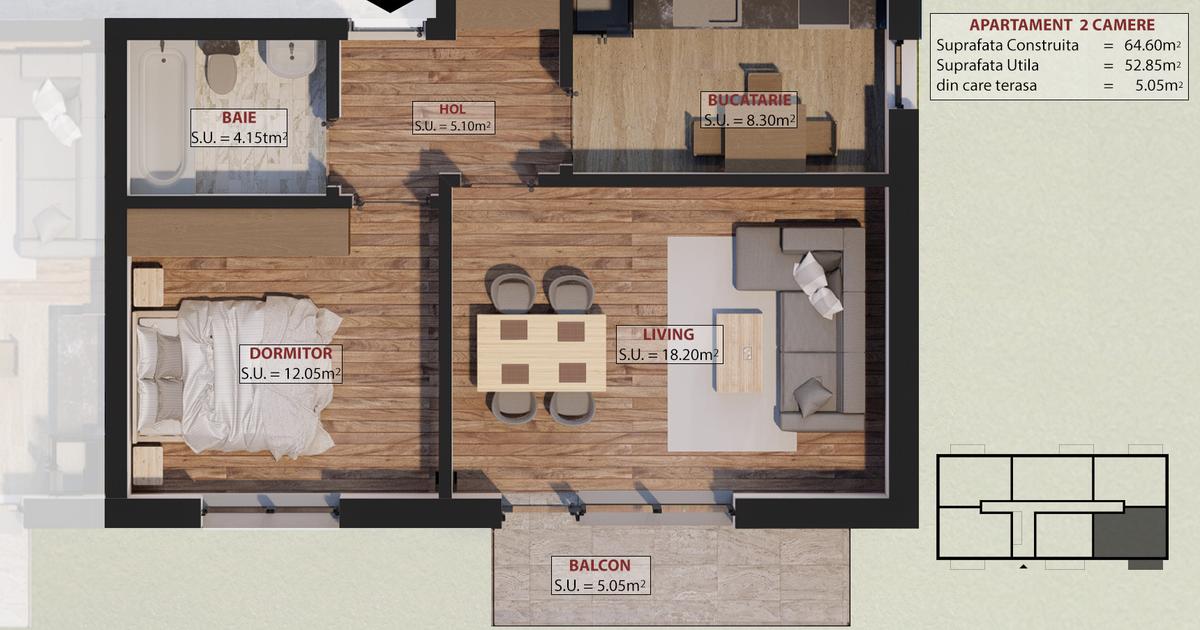 Apartament decomandat cu 2 camere în zona Pantelimon, Sector 2