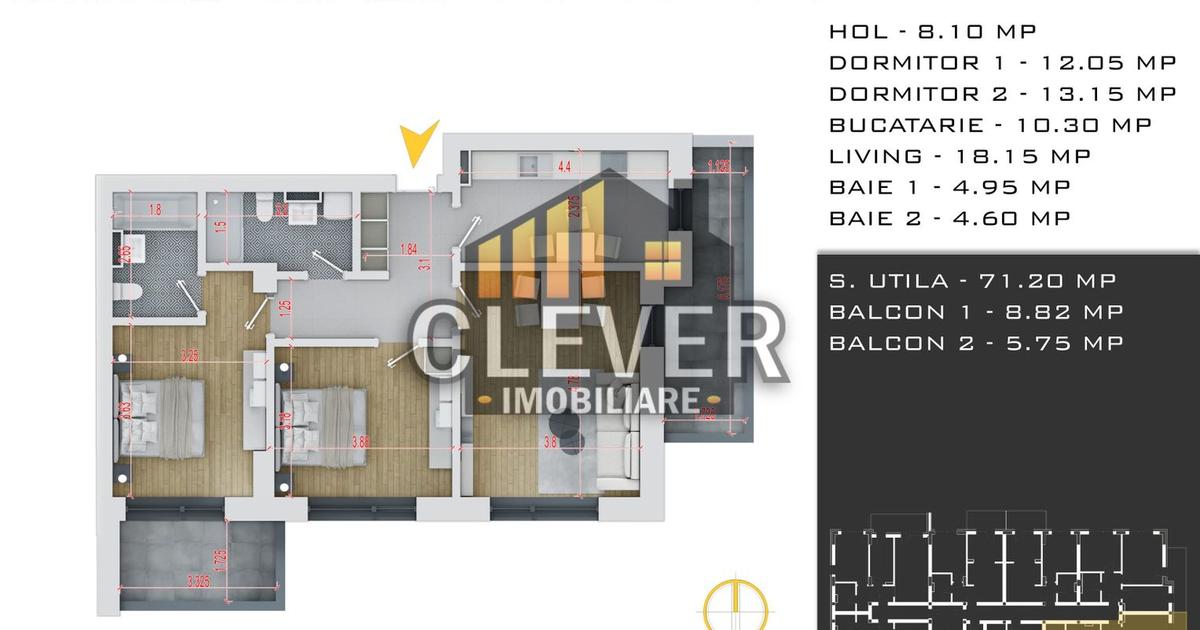 Apartament decomandat cu 3 camere în zona Theodor Pallady, Sector 3