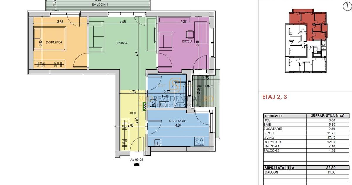 Apartament semidecomandat cu 3 camere în zona Berceni, Sector 4