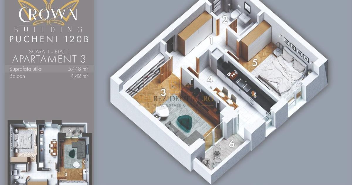 Apartament decomandat cu 2 camere în zona Rahova, Sector 5