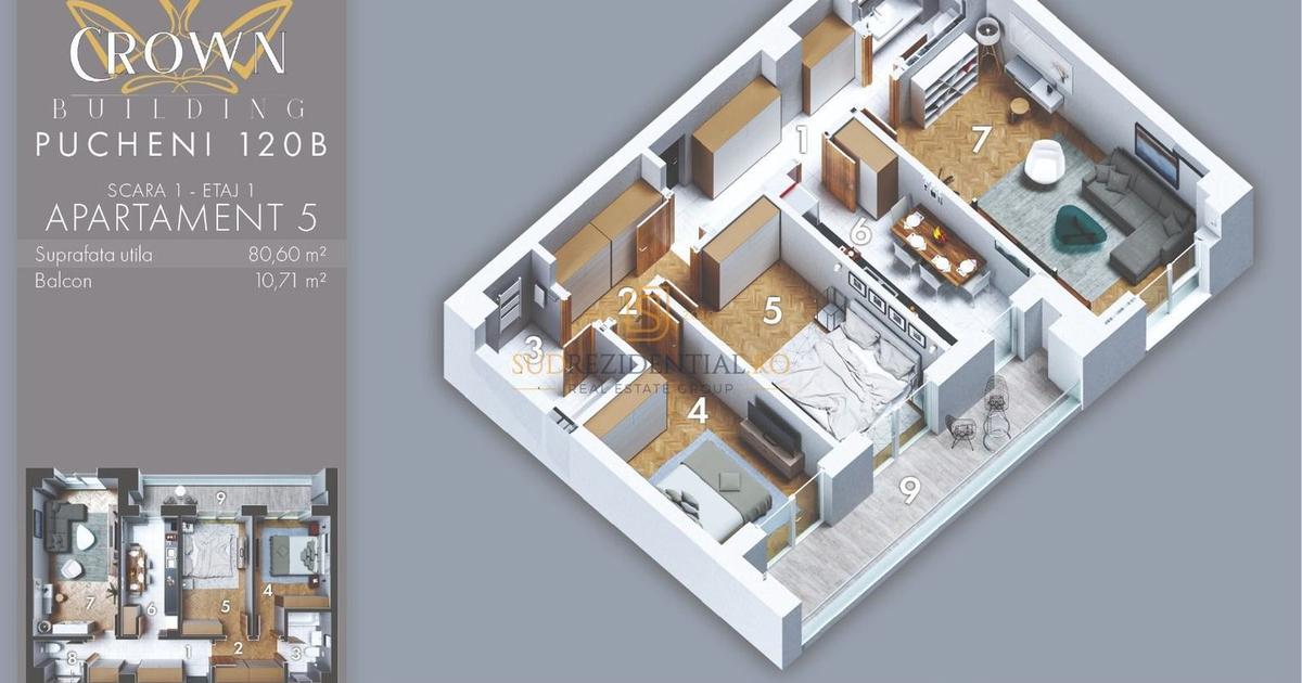 Apartament decomandat cu 3 camere în zona Rahova, Sector 5