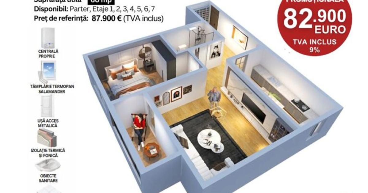 Apartament decomandat cu 2 camere în zona Militari, Sector 6
