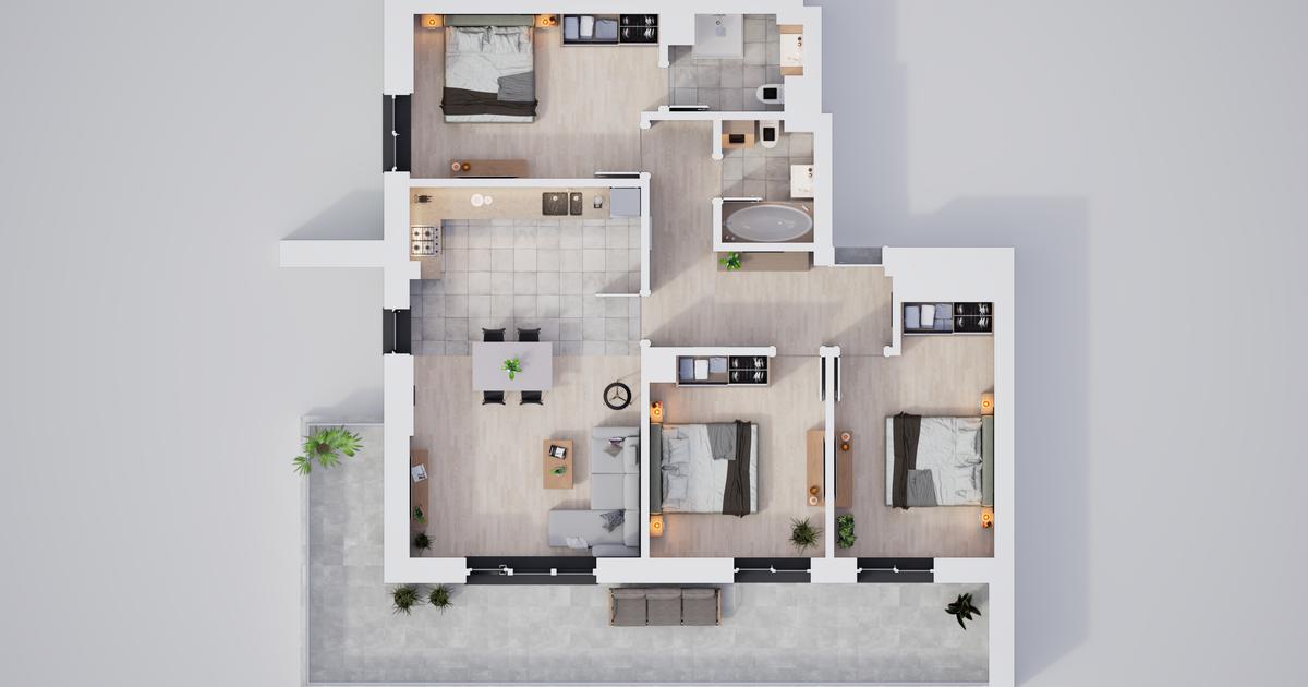 Apartament cu 4 camere în zona Nord-Vest, Sibiu