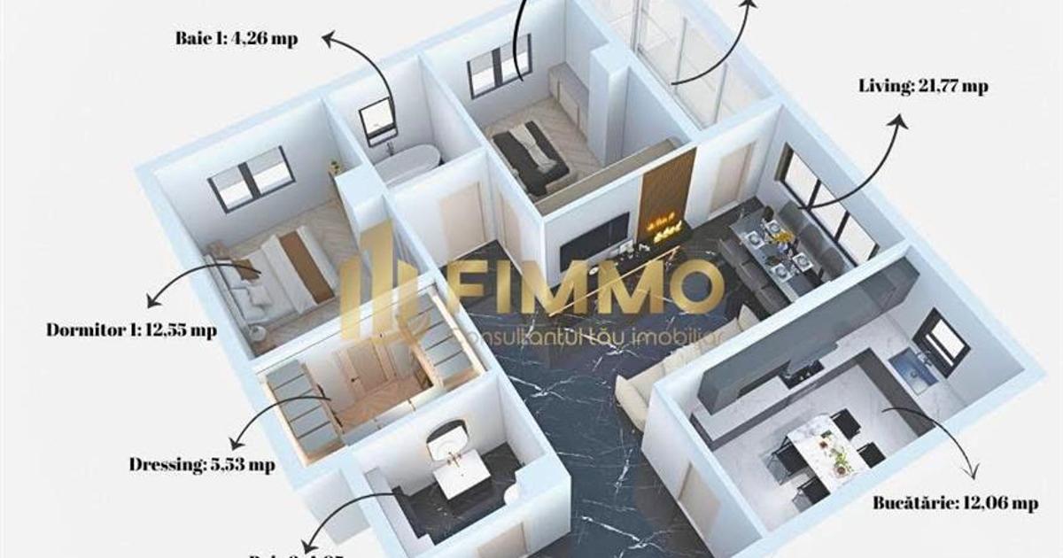 Apartament decomandat cu 3 camere în zona Periferie, Suceava