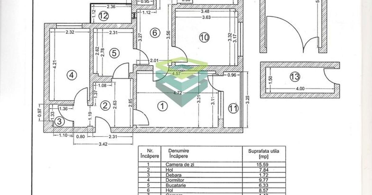 Apartament decomandat cu 4 camere în zona Central, Târgu Jiu