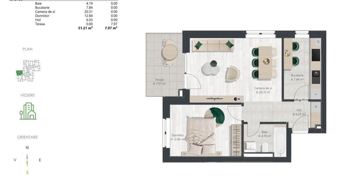 Apartament decomandat cu 2 camere în zona Lipovei, Timișoara