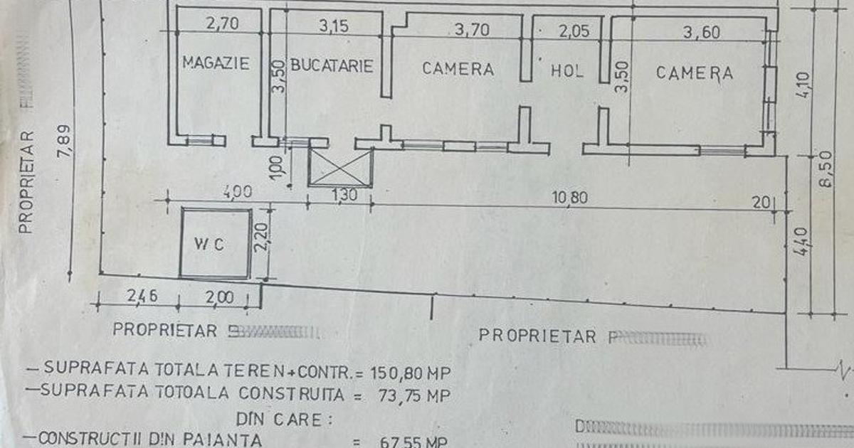 Casă individuală 80 mp cu 3 camere în zona Bd. Coșbuc, Galați