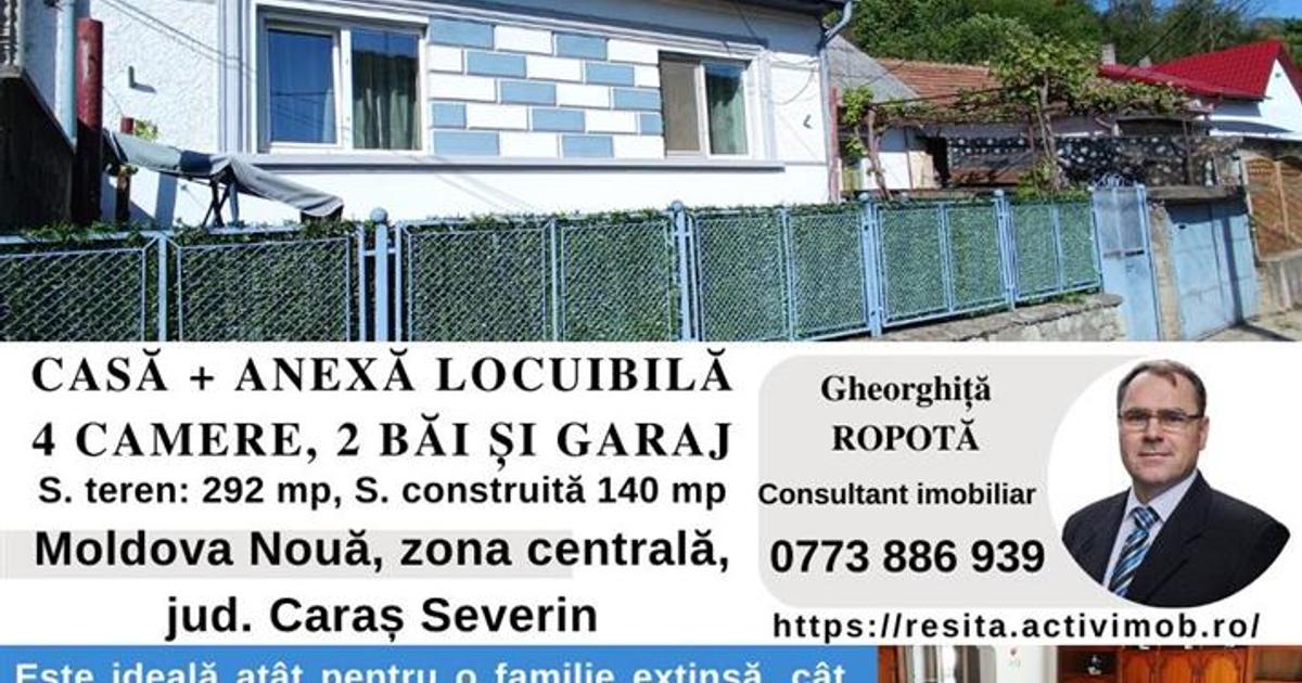 Casă individuală cu 4 camere în zona Est, Moldova Nouă