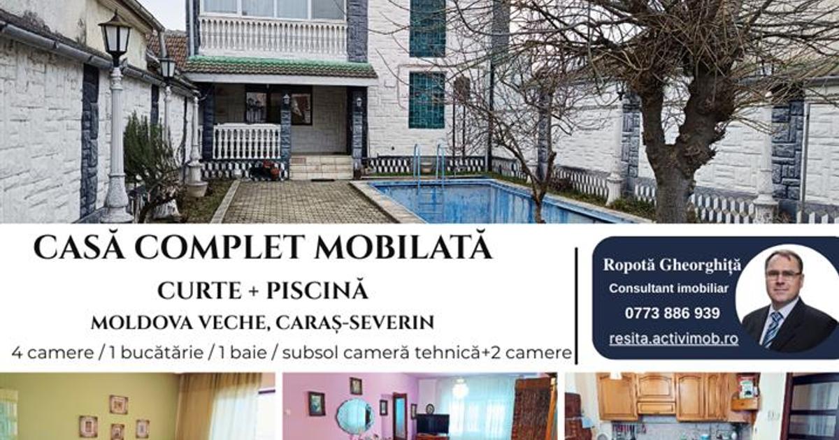 Casă individuală cu 5 camere în zona Sud, Moldova Nouă