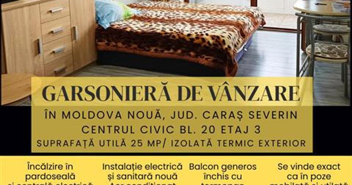 Garsonieră decomandată în zona Sud-Est, Moldova Nouă