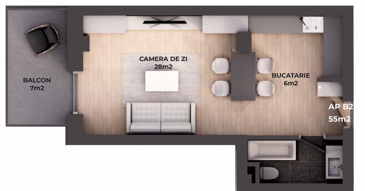 Garsonieră decomandată în zona Pipera, Sector 1