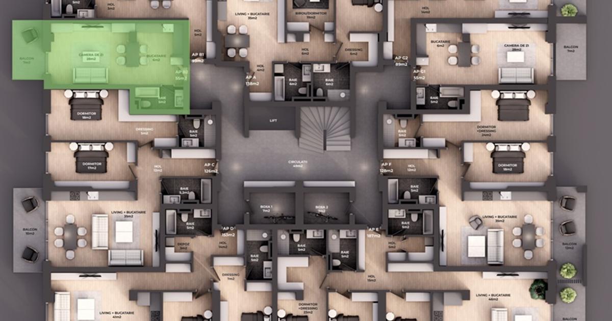 Garsonieră decomandată în zona Pipera, Sector 1