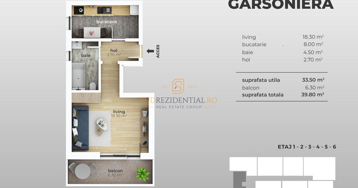 Garsonieră decomandată în zona Berceni, Sector 4