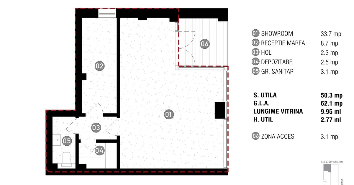 Spațiu comercial 50.3 mp în zona Băneasa, Sector 1