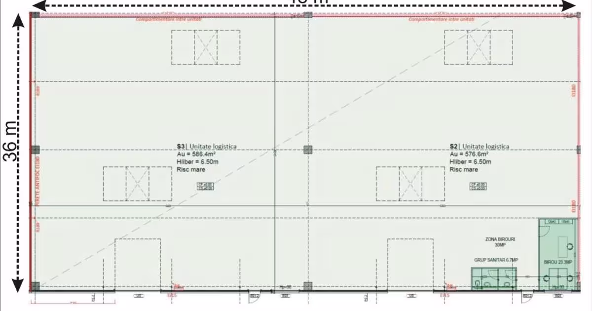 Spațiu industrial 3432 mp în zona Nord-Vest, Sector 4