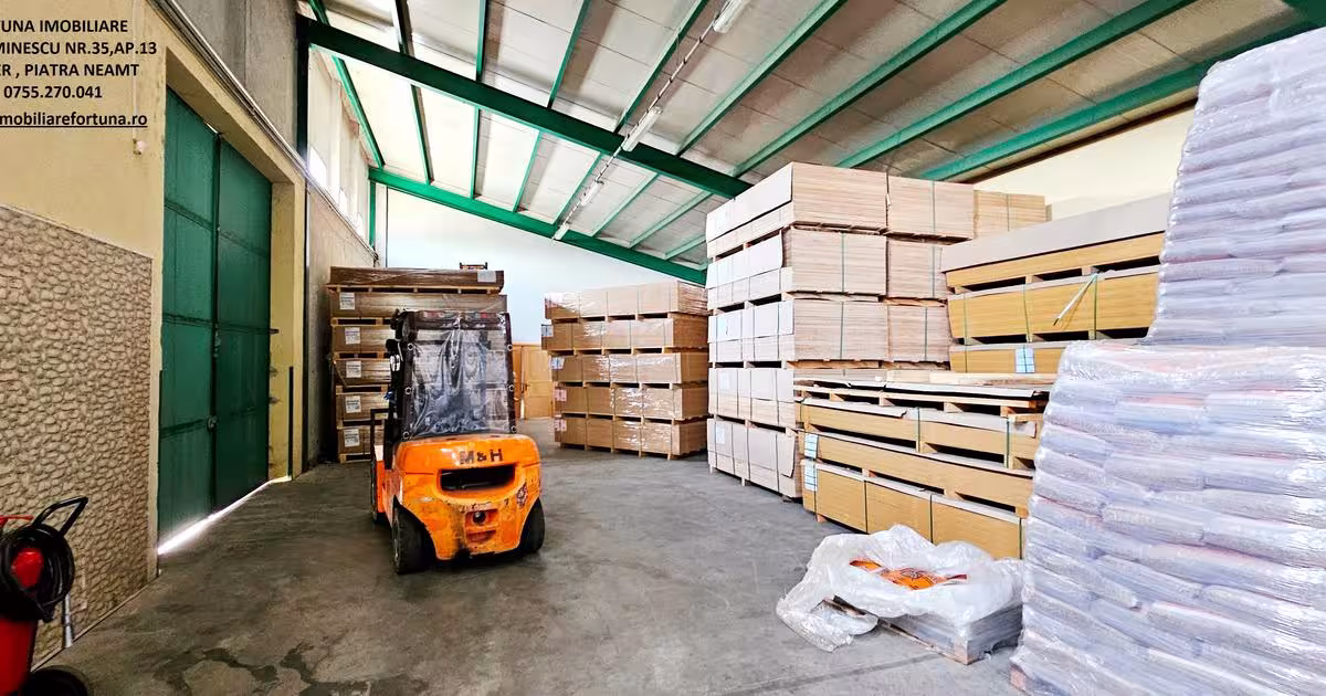 Spațiu industrial 868 mp în zona Sud-Est, Piatra-Neamț