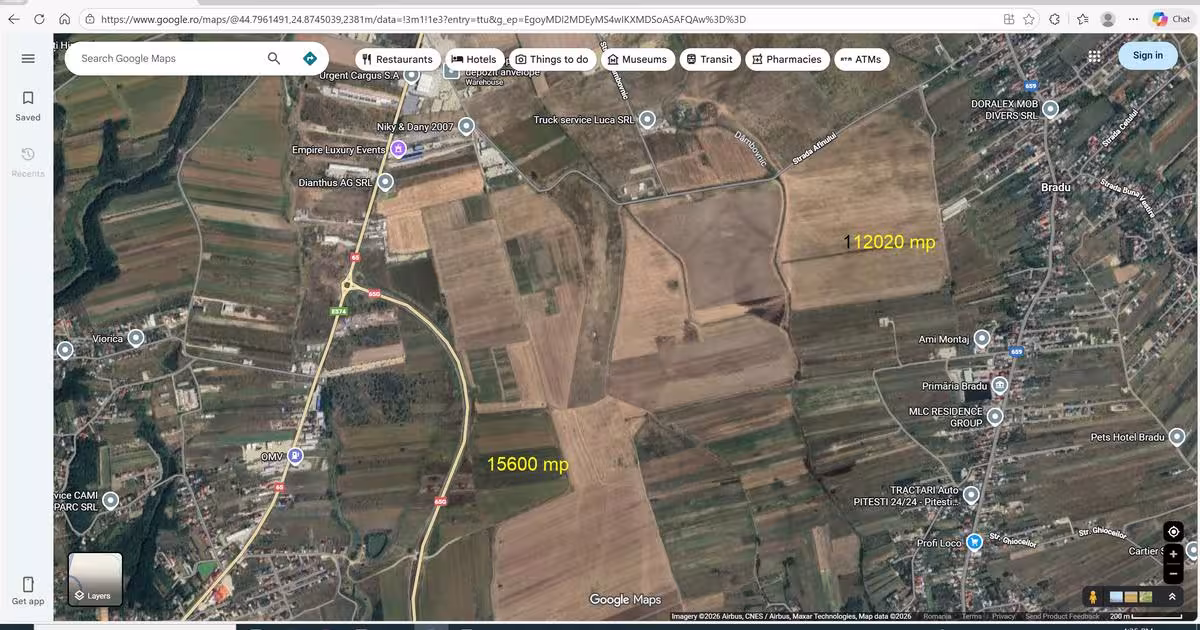 Teren agricol extravilan de 15600 mp, în Albota